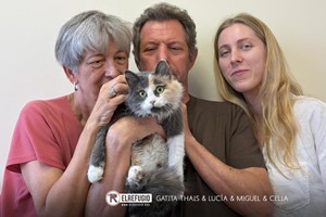 Gatita Thais, Lucía, Miguel y Celia