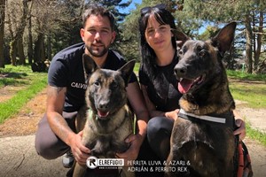 Perrita Luva, Azari, Adrián y Perrito Rex
