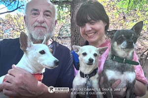Perritas Damarís, Tana y Janette con Guilermo y Beatriz