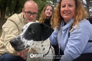 Perrito Sven, Laura, Manuel y Miriam